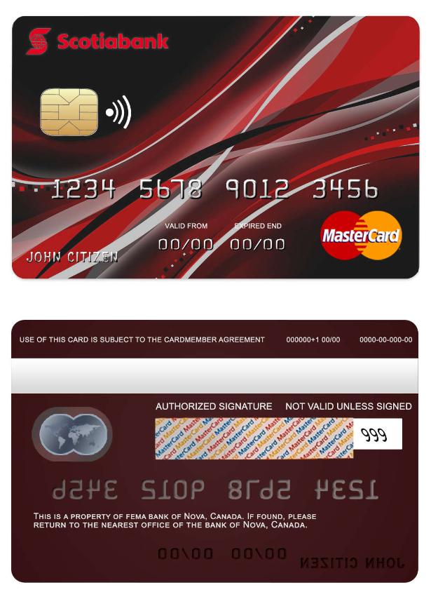 Canada Nova bank mastercard